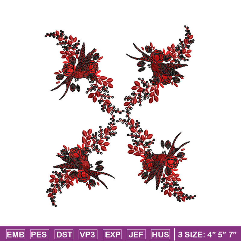 Flower windows embroidery design, logo embroidery, Flower design, Embroidery shirt, logo shirt, Instant download.jpg