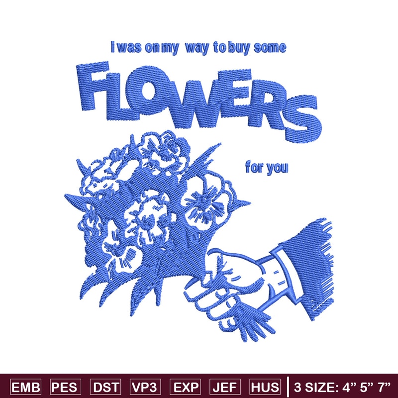 Flower for you embroidery design, Flower embroidery, Embroidery file, Embroidery shirt, Emb design, Digital download.jpg