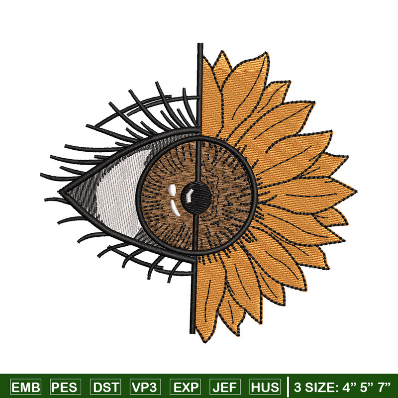 Flower eyes embroidery design, Flower embroidery, Embroidery file, Embroidery shirt, Emb design, Digital download.jpg
