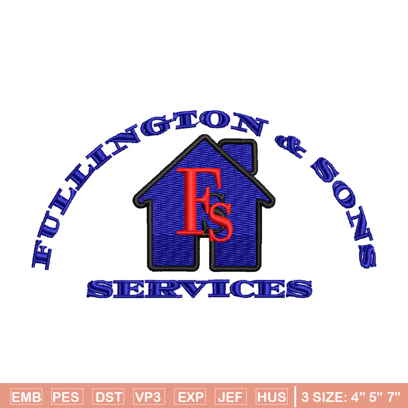 Fullington & sons services embroidery design, logo embroidery, Embroidery file, logo design, Instant download.jpg
