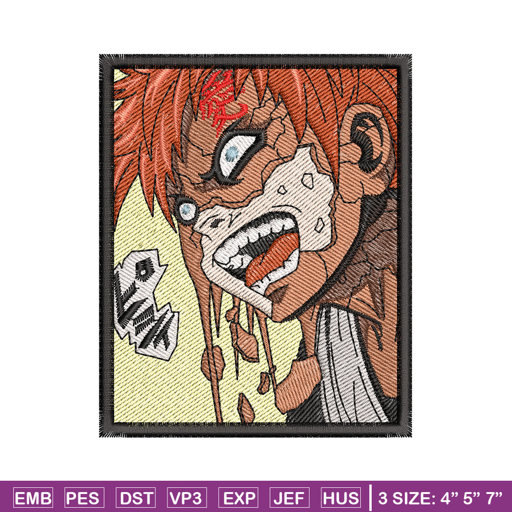 Gaara anime embroidery design, Naruto embroidery, embroidery file, anime design, anime shirt, Digital download.jpg