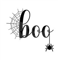 Boo SVG, Halloween SVG, Spider SVG,Spiderweb Svg, Cute Halloween Shirt Svg, Halloween Silhouette File, Beautiful Svg, Fa