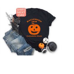 halloween 1978 pumpkin t-shirt, haddonfield illinois shirt, pumpkin shirt, witches shirt, sanderson shirt, halloween rus
