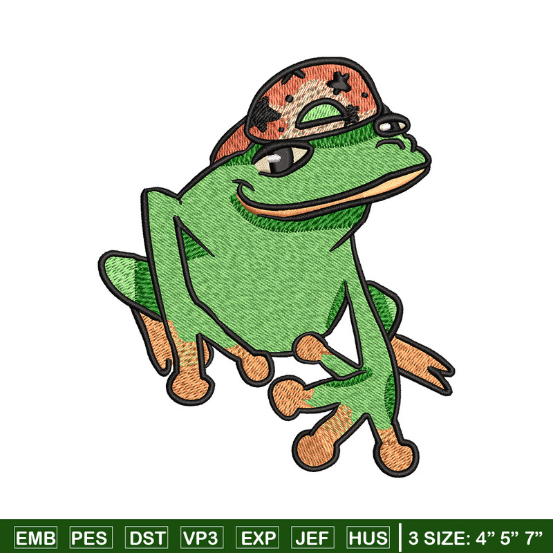 Frog boy embroidery design, Frog embroidery, Embroidery file, Embroidery shirt, Emb design, Digital download.jpg