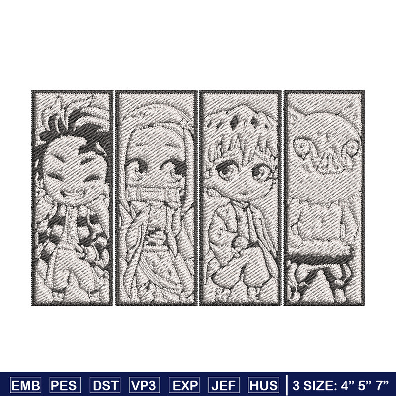 Friends poster embroidery design, Tanjiro embroidery, Embroidery shirt, Embroidery file, Anime design, Digital download.jpg