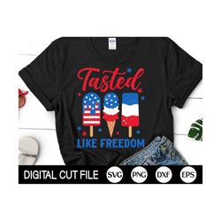 Tasted Like Freedom SVG, 4th of July Svg, Fourth of July Svg, Patriotic, 4th July Sublimation Shirt, USA Ice Cream Png,