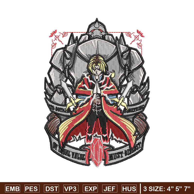 Full metal embroidery design, Full metal embroidery, Anime design, Embroidery shirt, Embroidery file, Digital download.jpg