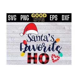 santas favorite ho buffalo plaid svg png eps dxf,favorite ho christmas santa svg files for cricut