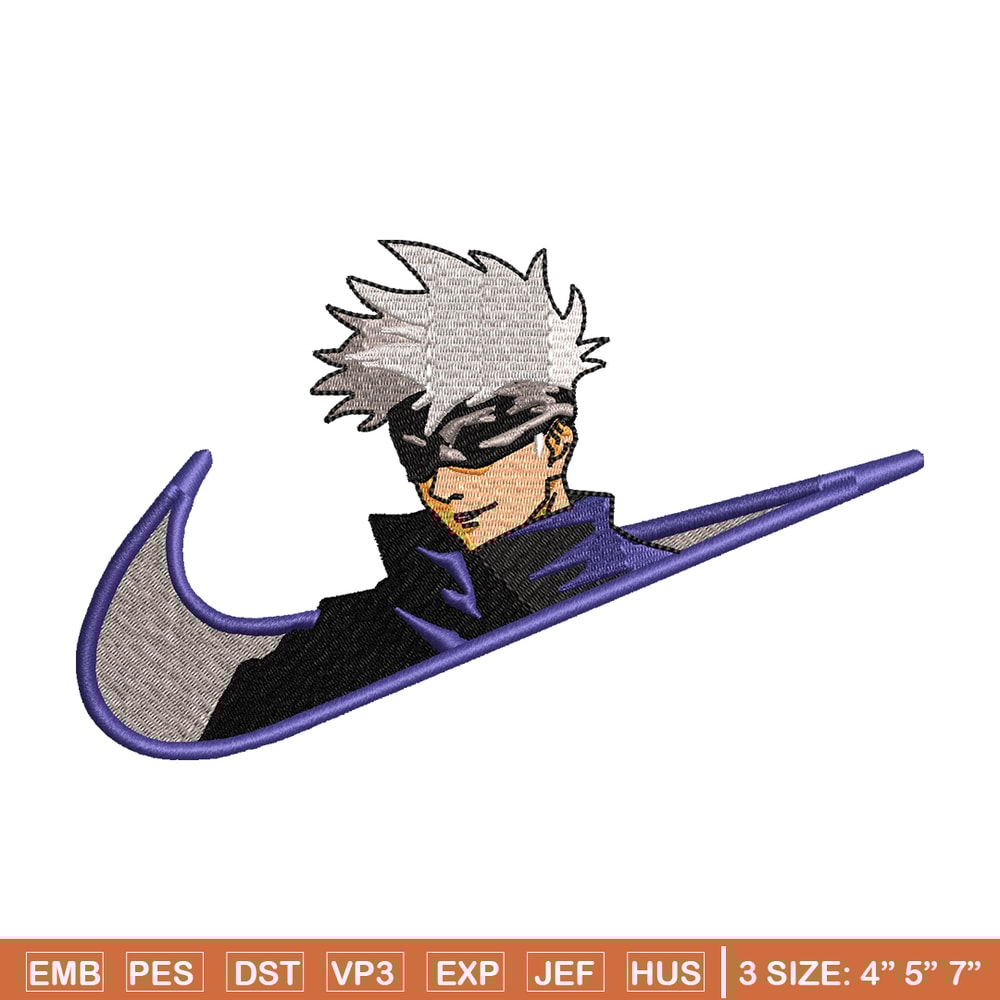 Gojo Satoru Nike embroidery design, Jujutsu Kaisen embroidery, nike design, anime design, anime shirt, Digital download.jpg