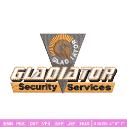 Gladiator Security Logo embroidery design, Gladiator Security embroidery, Embroidery file, logo design, Instant download