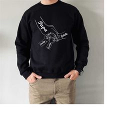 personalised family holding hand sweatshirt,  birthday gift, personalized family's name sweatshirt, custom family hands