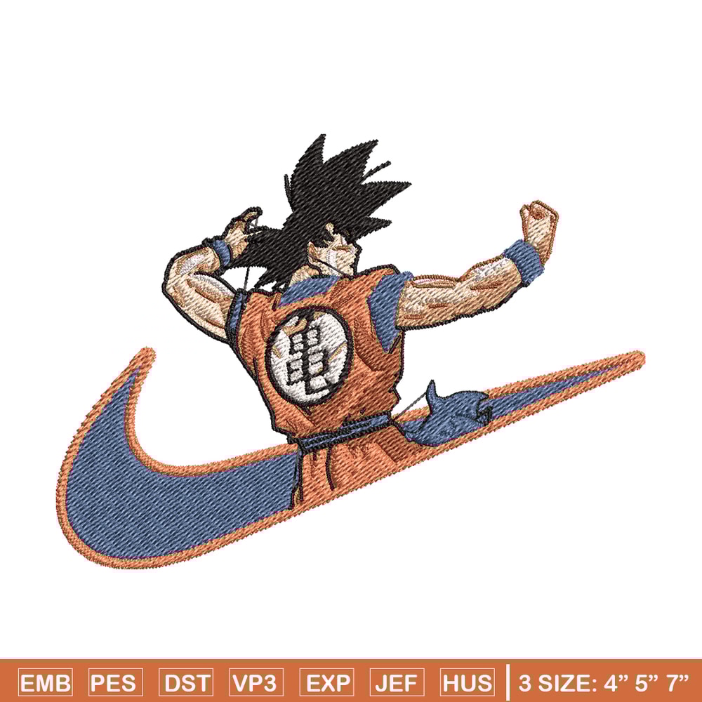 Goku Nike embroidery design, Dragon ball embroidery, Nike design, anime design, anime shirt, Digital download.jpg