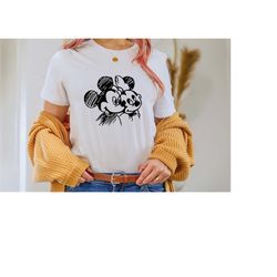 disney minnie and mickey tshirt, mickey and minnie sweatshirt, cute disney shirt, mickey minnie shirt, cute minnie shirt