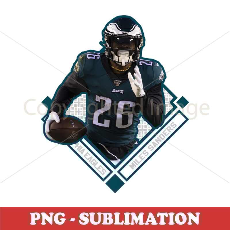 Philadelphia Eagles Sublimation File - Miles Sanders - High Quality Transparent PNG Download