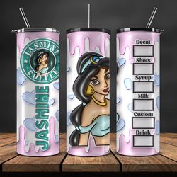 3d cartoon tumbler, cartoon princess, stitch starbucks 20oz tumbler png 130