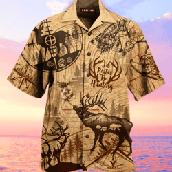 amazing hunting deer 3d all over printed hawaiian shirt