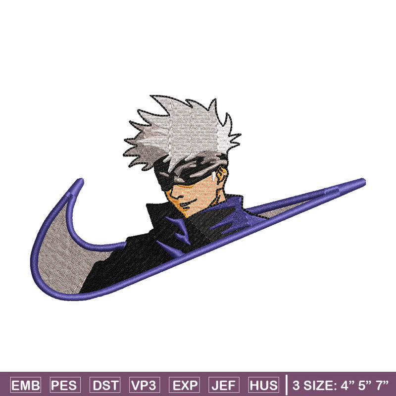 Gojo Satoru Nike embroidery design, Jujutsu Kaisen embroidery, nike design, anime design, anime shirt, Digital download.jpg