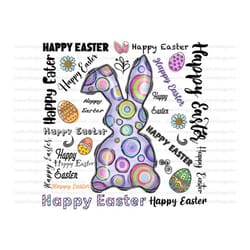 happy easter png, bunny design, eggs png, rabbit, typography, sublimation easter, happy easter day, sublimation design,