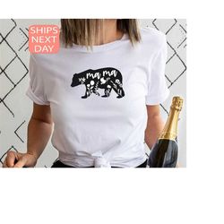 floral mama bear shirt, baby announcement tee, mothers day gift, mama bear t shirt, gift for new mom, mothers day shirt,