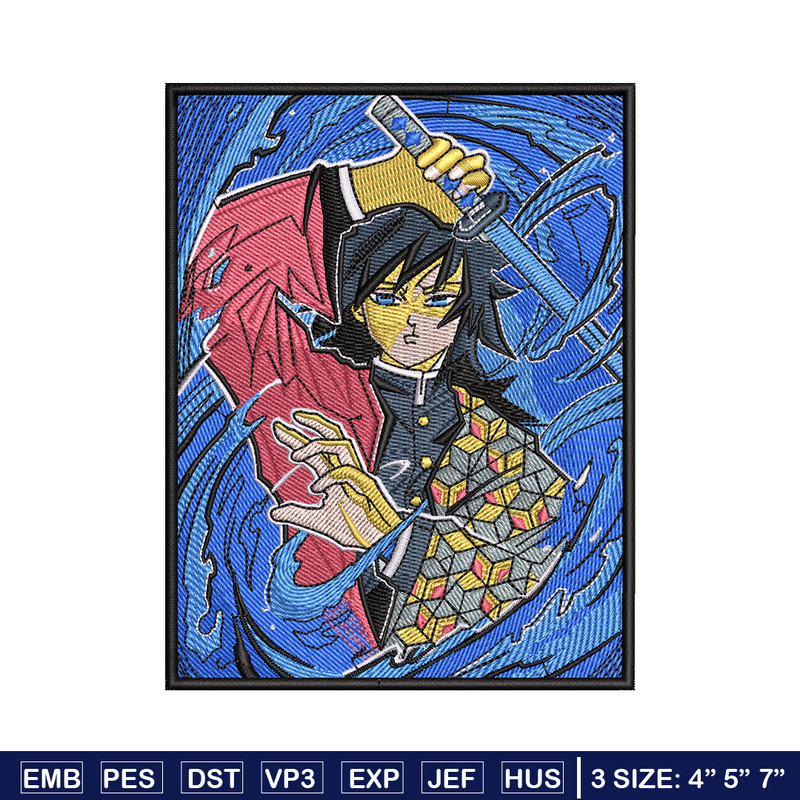 Giyu poster embroidery design, Giyu embroidery, Anime design, Embroidery shirt, Embroidery file, Digital download.jpg