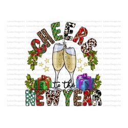 cheers to the new year png sublimation design, new year png, western christmas png, cheers to the new year png, digital