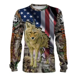 american coyote hunting predator camouflage hunting clothes customize name 3d all over printed shirts plus size nqs1042