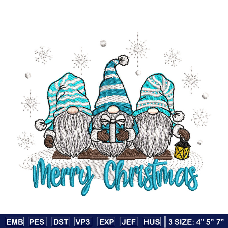 Gnomes embroidery design, Chrismas embroidery, Embroidery shirt, Embroidery file, Anime design, Digital download.jpg