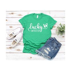 lucky and blessed svg, st patricks day svg, lucky charm svg, dxf, png, eps, jpeg, cut file, cricut, silhouette, print, i