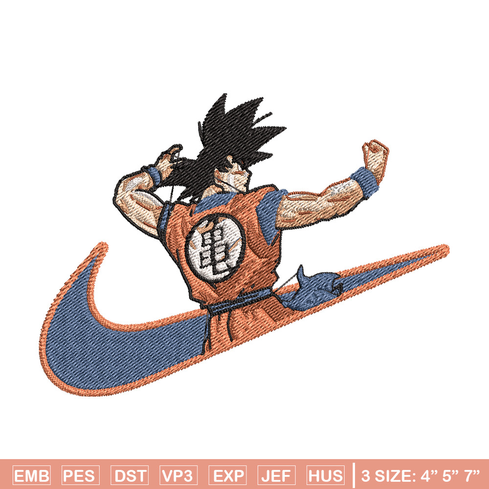 Goku Nike embroidery design, Dragon ball embroidery, Nike design, anime design, anime shirt, Digital download.jpg