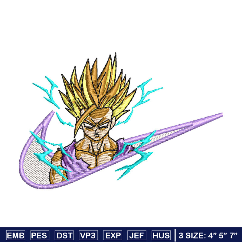 Gohan nike embroidery design, Dragonball embroidery, Nike design, Embroidery shirt, Embroidery file, Digital download.jpg