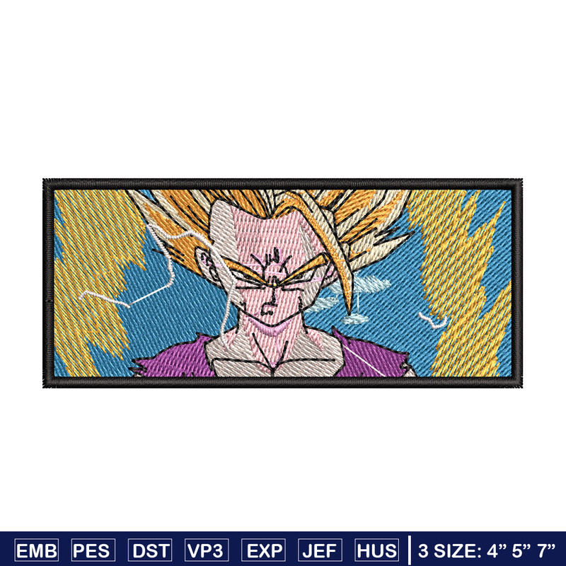 Gohan ssj embroidery design, Dragonball embroidery, Anime design, Embroidery shirt, Embroidery file,Digital download.jpg