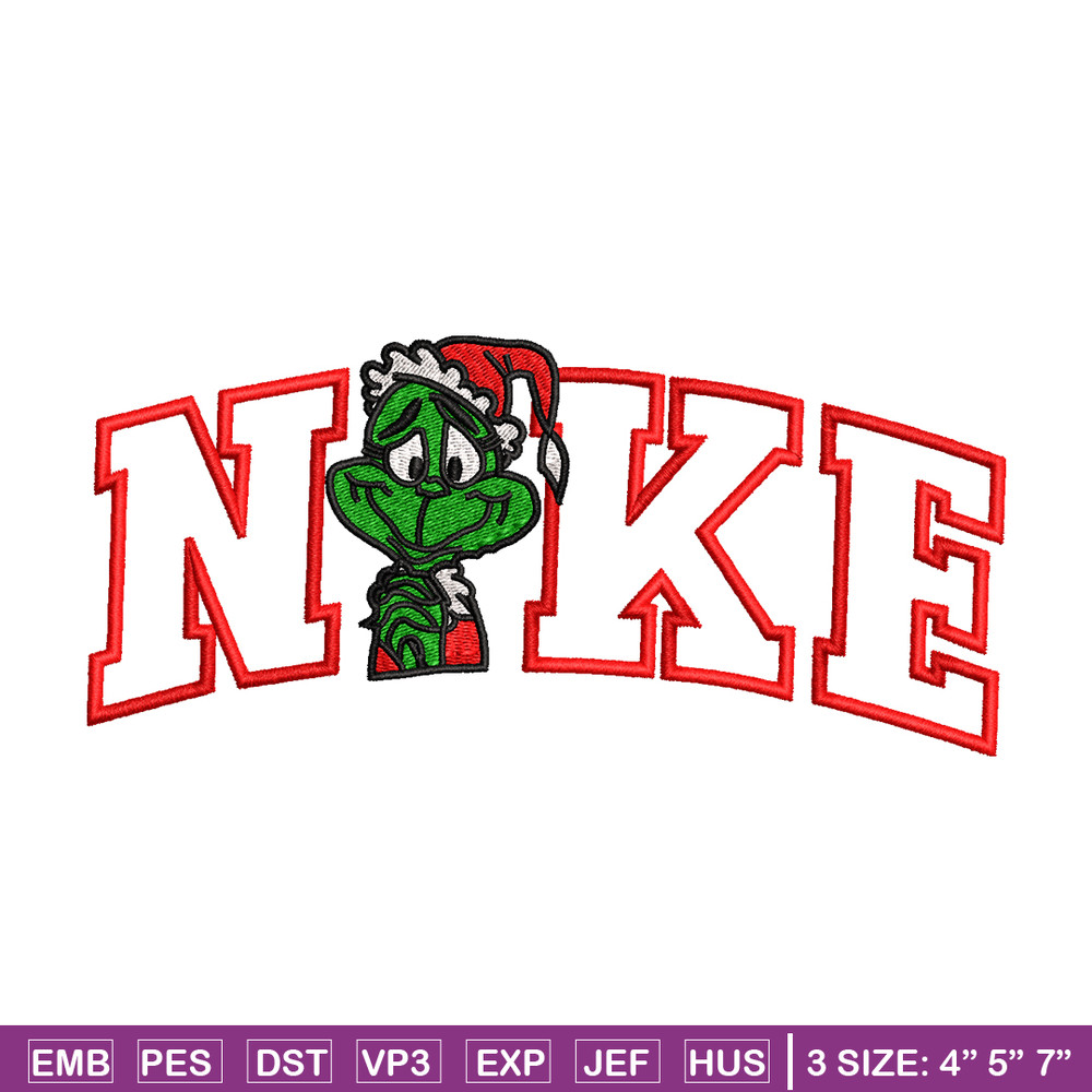 Grinch Nike Logo embroidery design, Grinch Nike embroidery, Nike design, logo shirt, Embroidery shirt, Digital download..jpg