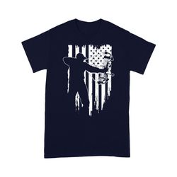 american flag bow hunting shirts for men women bow hunter t-shirt &8211 nqsd252