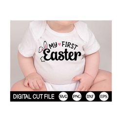 my first easter svg, easter svg, easter bunny svg, my 1st easter svg, kids easter gift, baby boy, girl easter shirt, svg