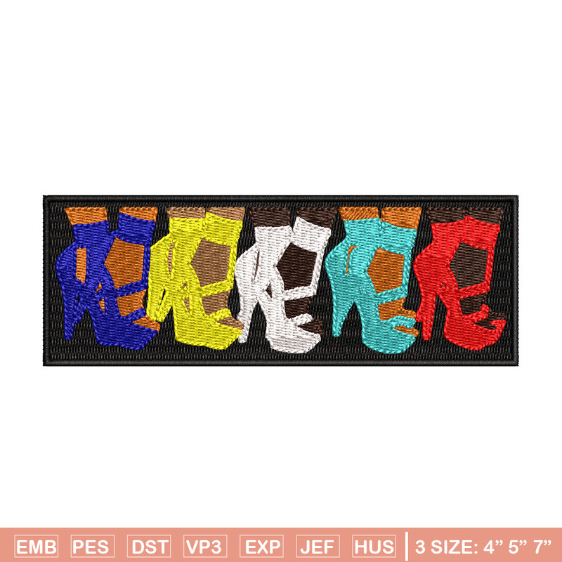 High heels color logo embroidery design, logo embroidery, logo design, Embroidery shirt, Instant download.jpg