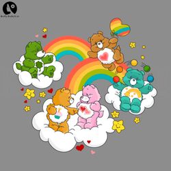 Care Bear Rainbow Nostalgic 80s Retro Vintage Childhood Cartoon, Cartoon PNG