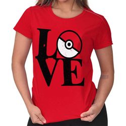 pokemon go pokeball love ladies t-shirt