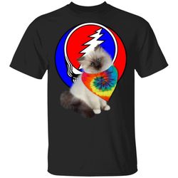 birman cat mixed grateful dead t-shirt ha02