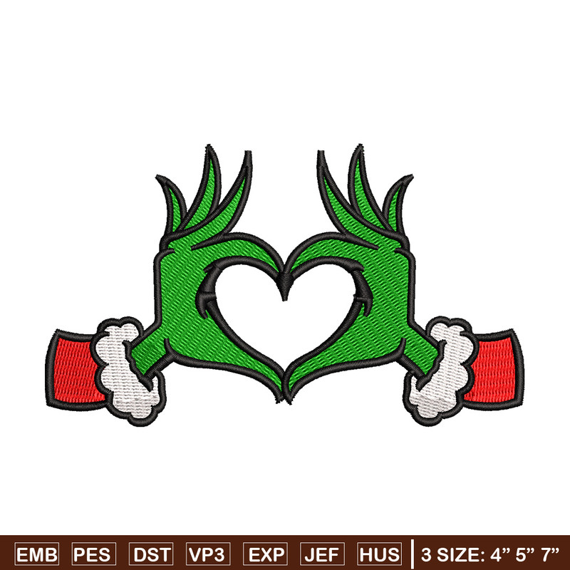 Hand heart embroidery design, Chrismas embroidery, Embroidery file, Embroidery shirt, Emb design, Digital download.jpg