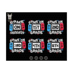 back to school svg bundle, game on grade svg, back to school svg, 1st grade, 2nd grade, play videos game, game controlle