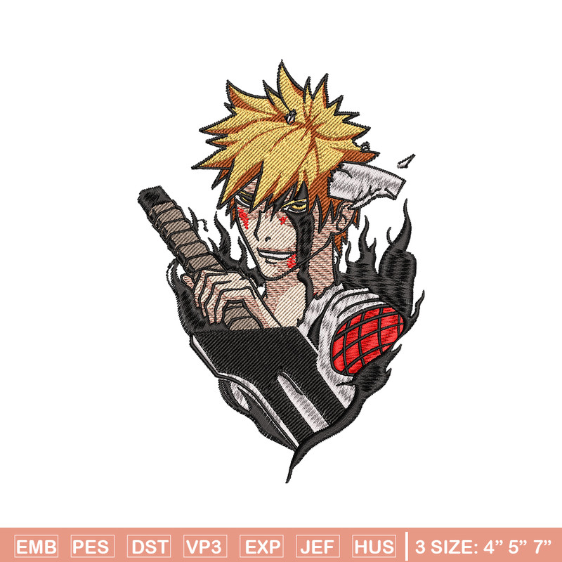 Ichigo kurosaki embroidery design, Bleach embroidery, embroidery file, anime design, anime shirt, Digital download.jpg