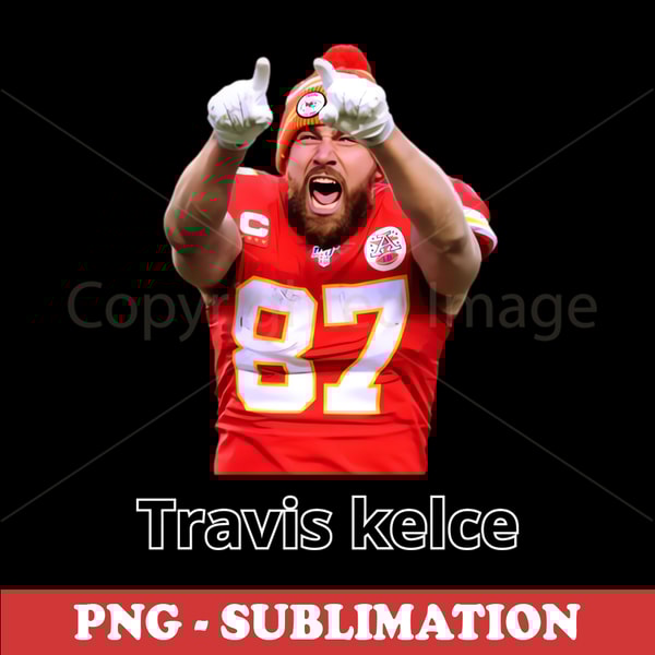 Travis Kelce - Kansas City Chiefs Football - High-Quality Sublimation PNG Digital Download