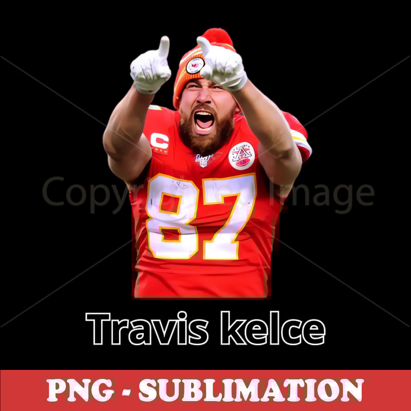Travis Kelce - Kansas City Chiefs Football - High-Quality Sublimation PNG Digital Download