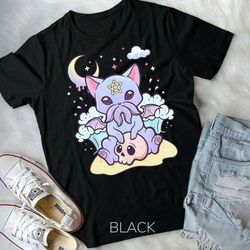 kawaii pastel goth cute creepy creature skull anime vaporwave aesthetic t-shirt