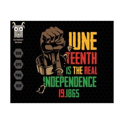 juneteenth is the real independence day 1865 svg, black history svg, juneteenth 1865 svg, juneteenth shirt svg, free-ish