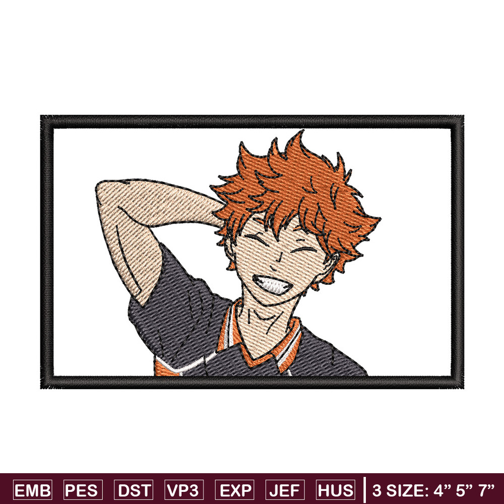 Hinata box embroidery design, Haikyuu embroidery, Embroidery shirt, Embroidery file, Anime design, Digital download.jpg