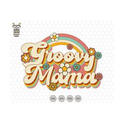 groovy mama svg, mama birthday svg, retro mama svg, mother's day svg, floral mom svg, retro groovy svg, floral mama desi