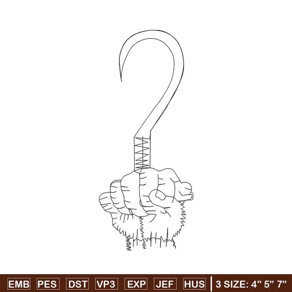 Hook design embroidery design, Hook embroidery, Embroidery file, Embroidery shirt, Emb design, Digital download.jpg
