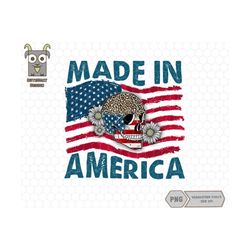 made in america png, distressed american flag png, 4th of july skeleton png, skull png, 4th of july gifts, usa flag png,