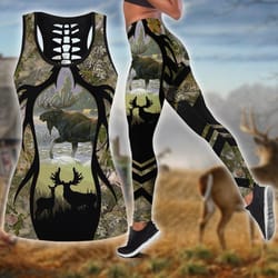 apayprints &8211 deer hunting | 3d all over printed combo tank legging set